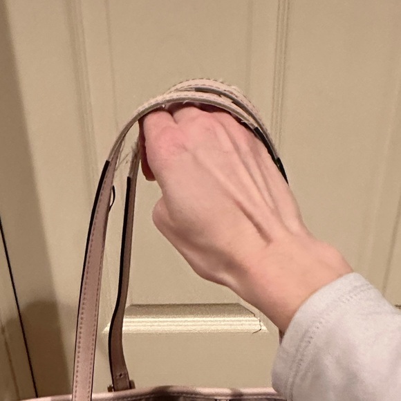 Michael Kors Light Pink Signature Tote - Picture 7 of 8